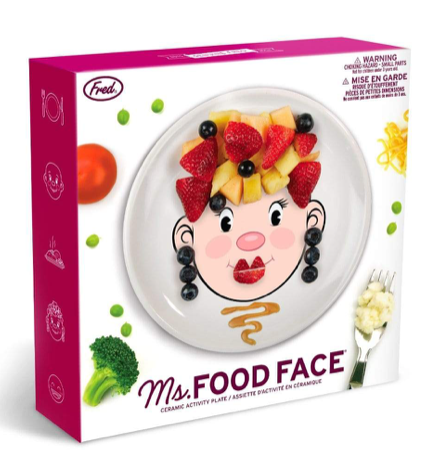 Genuine Fred Mr. Food Face Kids' Ceramic Dinner Plate