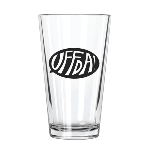 Uffda! Pint Glass  Northern Glass   