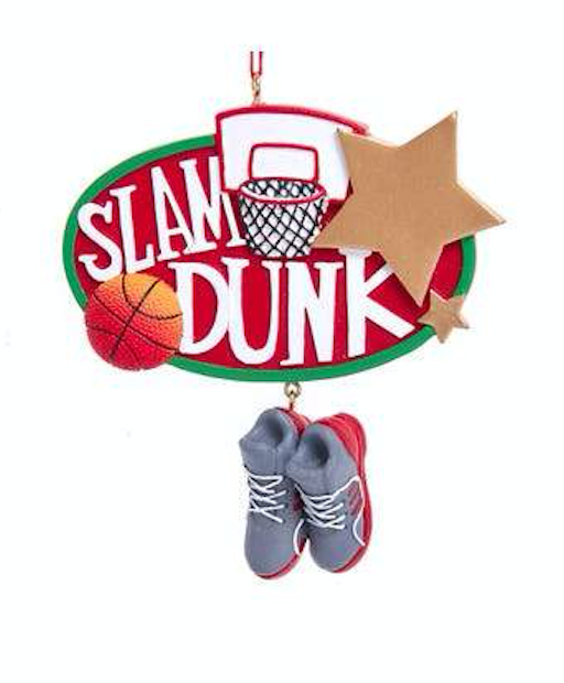 Slam Dunk Personalized Ornament  GSM Pers Orn   