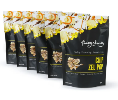 Funky Chunky Caramel Corn  Funky Chunky Chip Zel Bag 5oz  