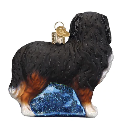 Bernese Mountain Dog Glass Ornament  Old World Christmas   