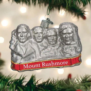 Mount Rushmore Glass Ornament  Old World Christmas   