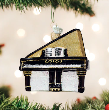 Baby Grand Piano Glass Ornament  Old World Christmas   