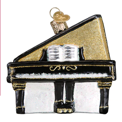 Baby Grand Piano Glass Ornament  Old World Christmas   