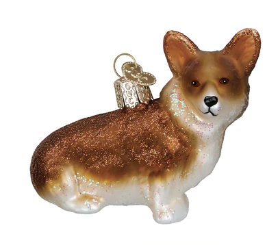 Pembroke Welsh Corgi Glass Ornament  Old World Christmas   