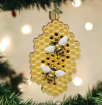 Honeycomb Glass Ornament  Old World Christmas   