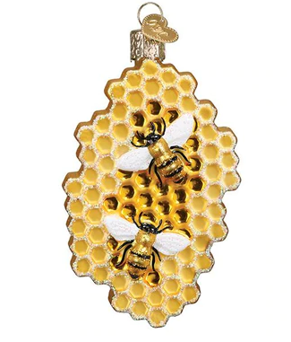 Honeycomb Glass Ornament  Old World Christmas   