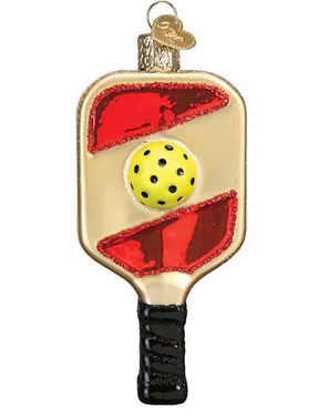 Pickleball Paddle Glass Ornament  Old World Christmas   