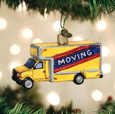 Moving Truck Glass Ornament  Old World Christmas   