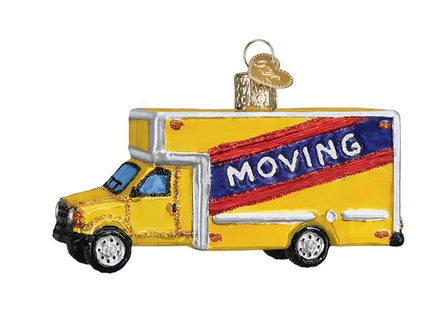 Moving Truck Glass Ornament  Old World Christmas   