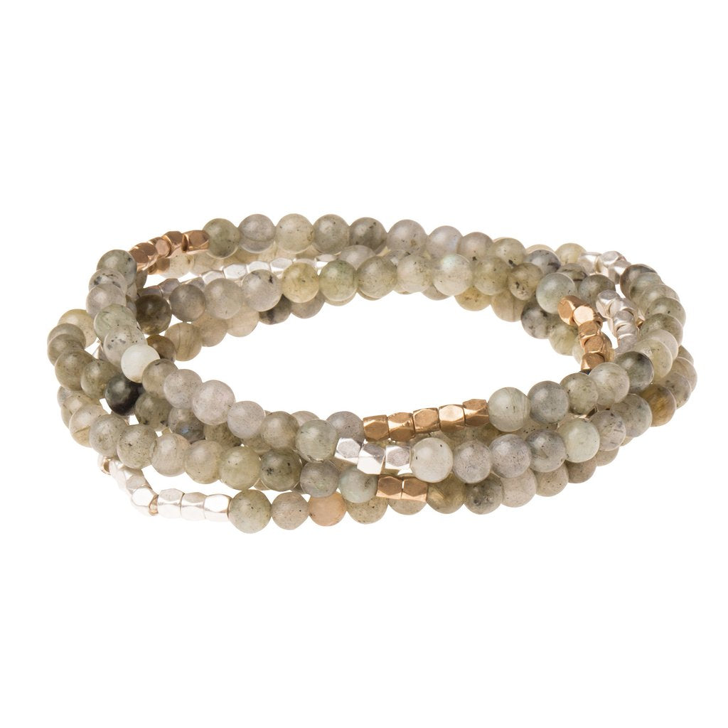 Labradorite Stone Wrap Bracelet/Necklace  Scout Curated Wears   