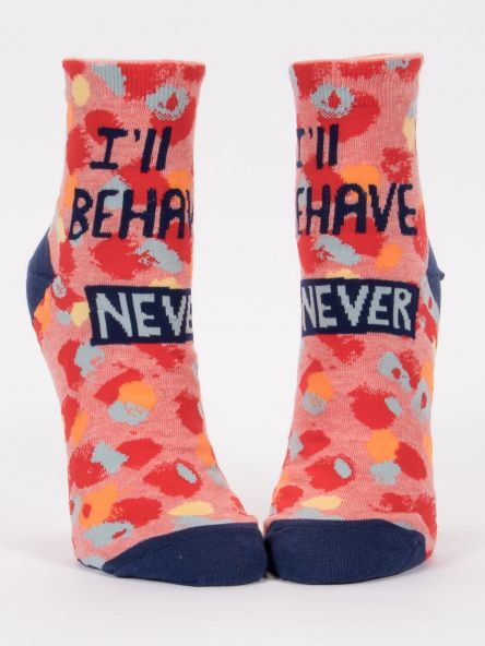 I'LL BEHAVE NEVER W-ANKLE SOCKS by Blue Q