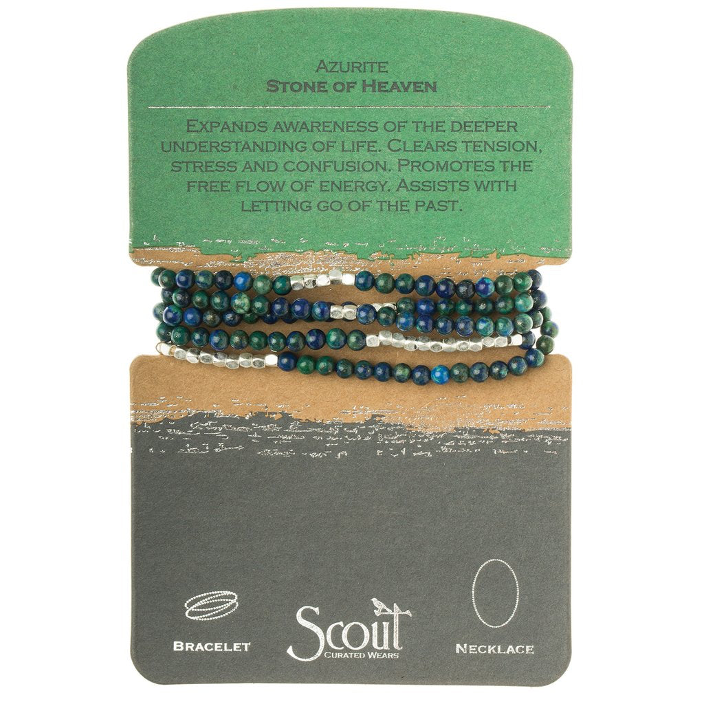Azurite Stone Wrap Bracelet