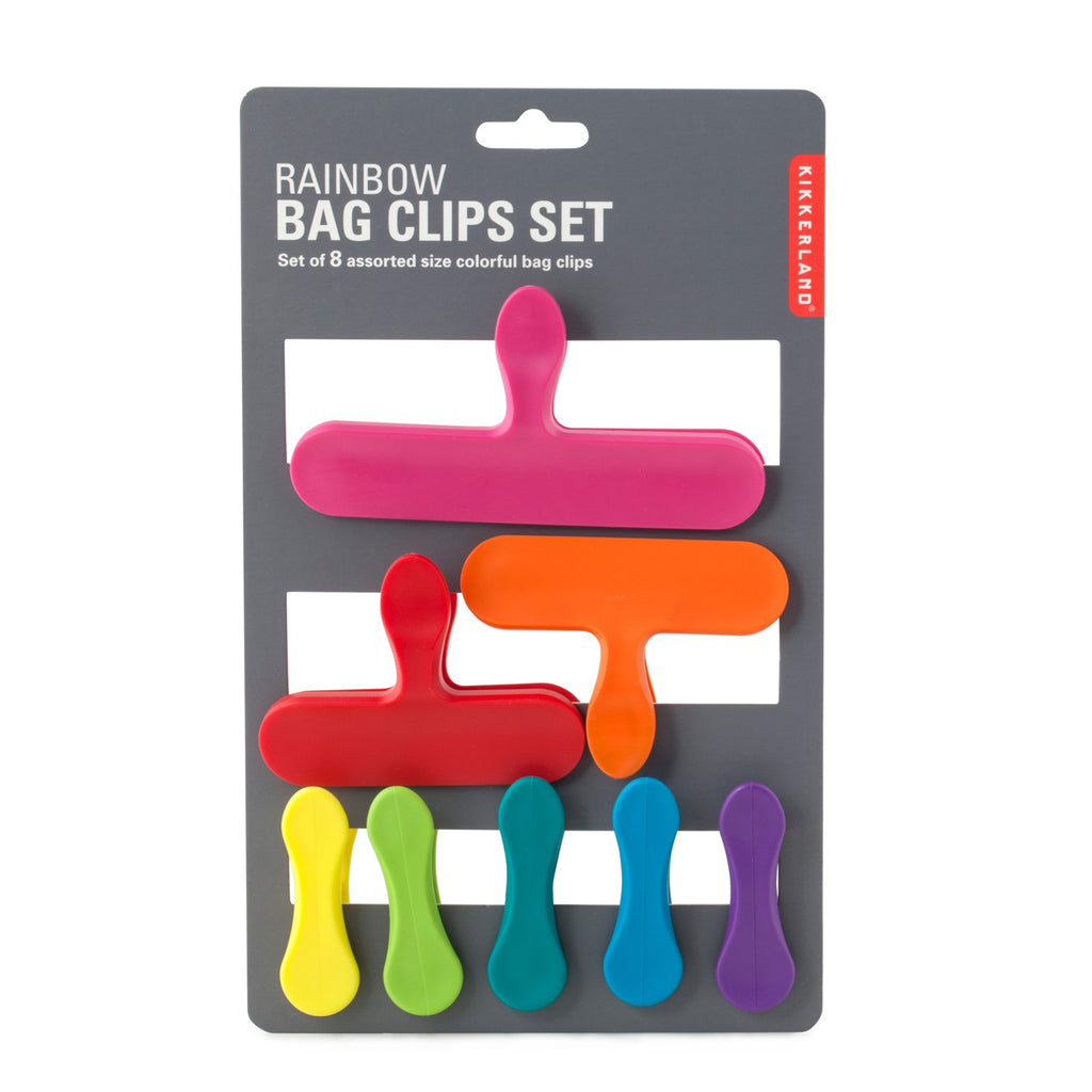 Rainbow Bag Clip Set  Kikkerland   