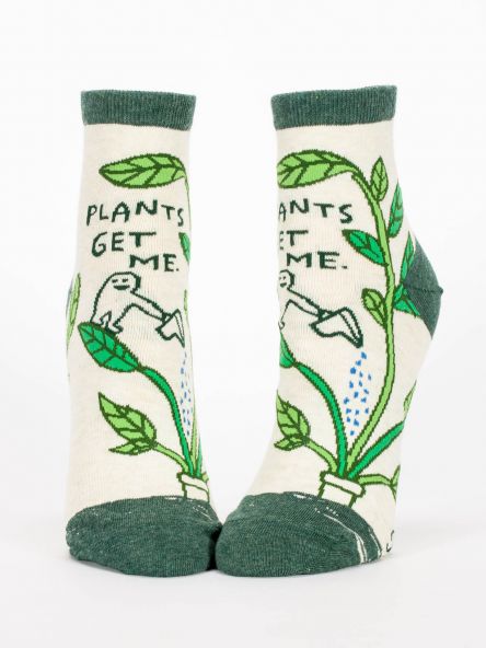 Plants Get Me Women's Ankle Socks  Blue Q   