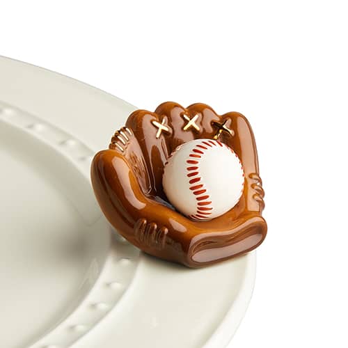 Catch Some Fun Baseball Mitt Mini Knob by Nora Fleming