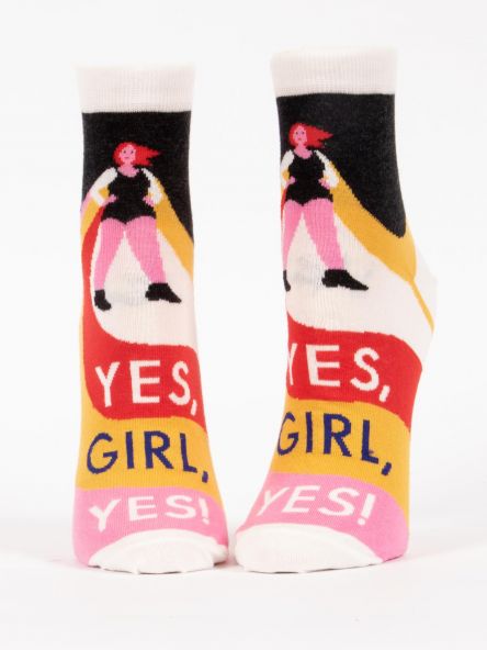 YES, GIRL, YES ANKLE SOCKS by Blue Q