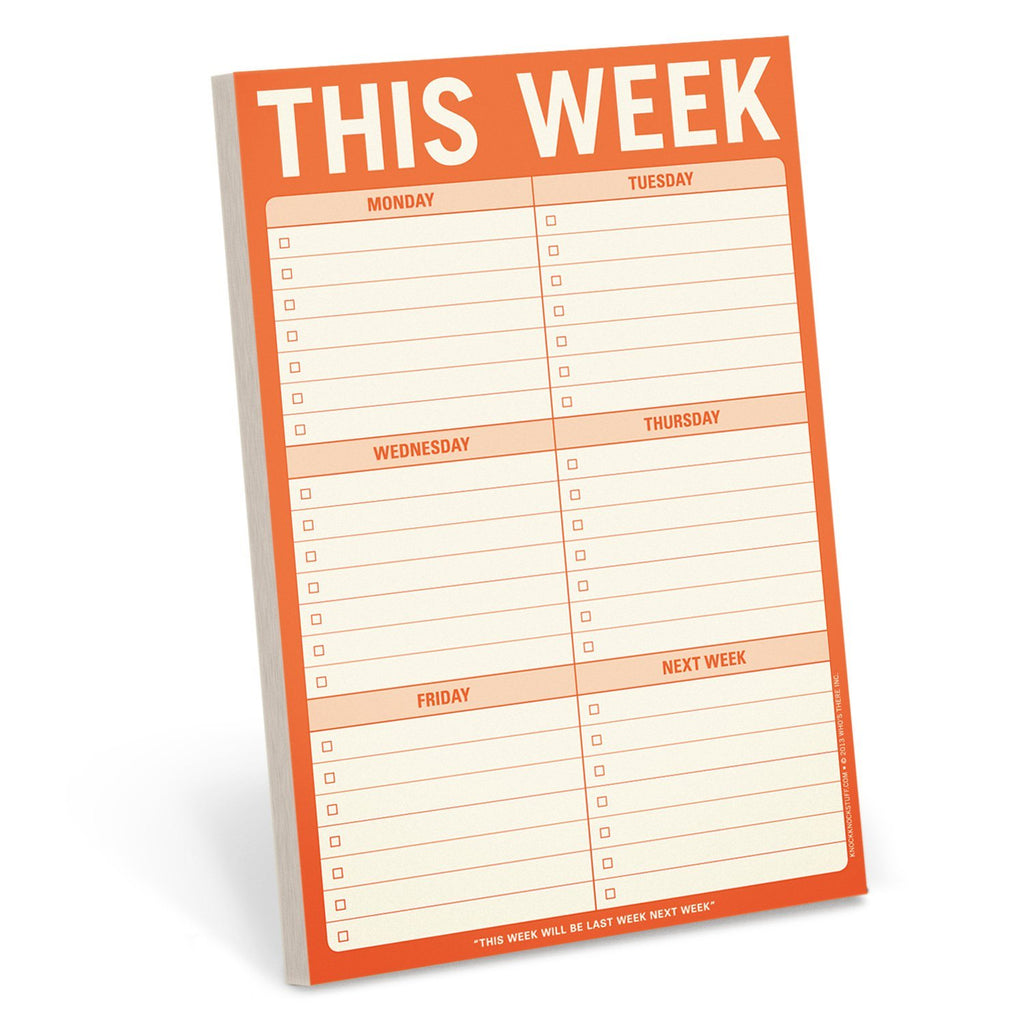 This Week Note Pad by Knock Knock