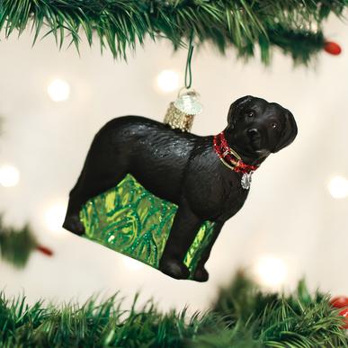 Standing Black Lab Ornament  Old World Christmas   