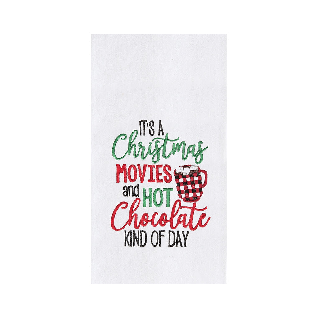 Movies and Hot Chocolate Towel  C & F   