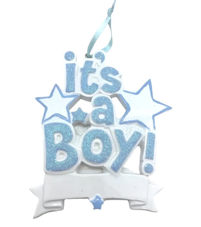 It's a Boy/Girl Personalized Ornament  GSM Pers Orn Boy  