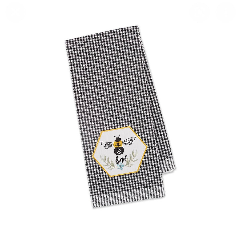 Bee Happy/Kind Embellished Dish Towels  DII Bee Kind  