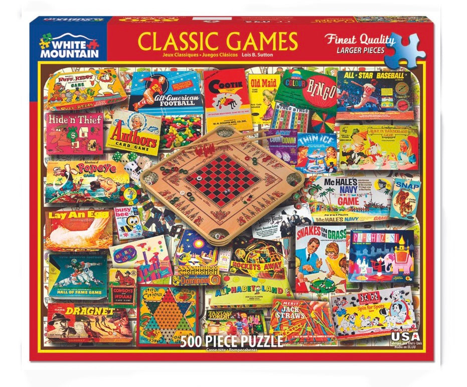 Classic Games Puzzle 550 pieces  White Mountain Puzzles   