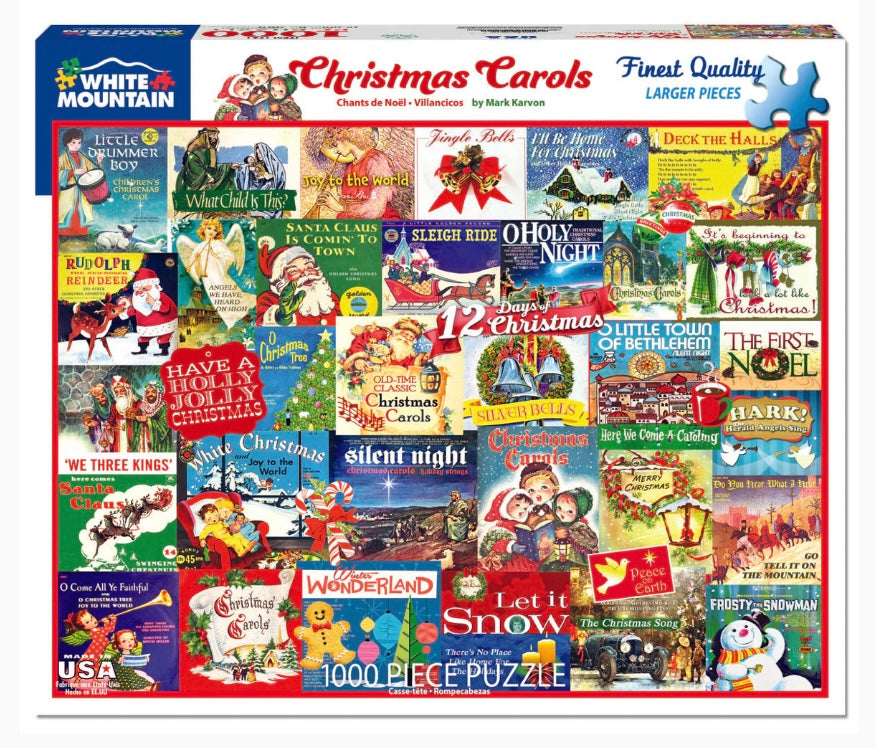 Christmas Carols 1000 Piece Puzzle  White Mountain Puzzles   