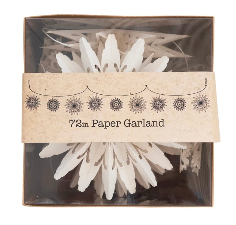 Paper Snowflake Garland  Creative Co-Op   