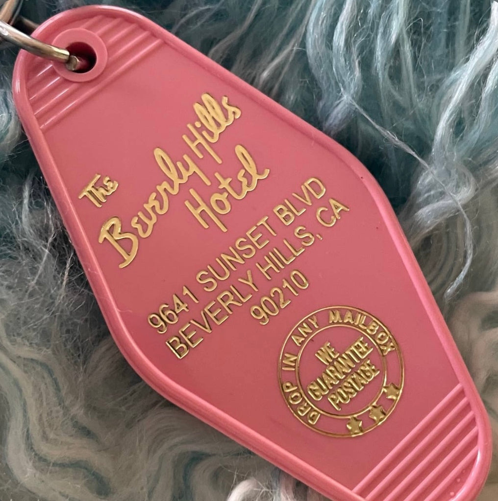 Pop Culture Motel Key Fobs  3 Sisters Design Co Beverly Hill Hotel  