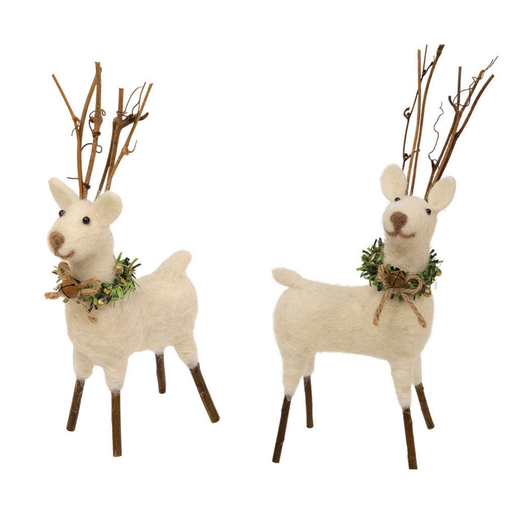 Felted White Reindeer Ornaments  Bright Ideas   