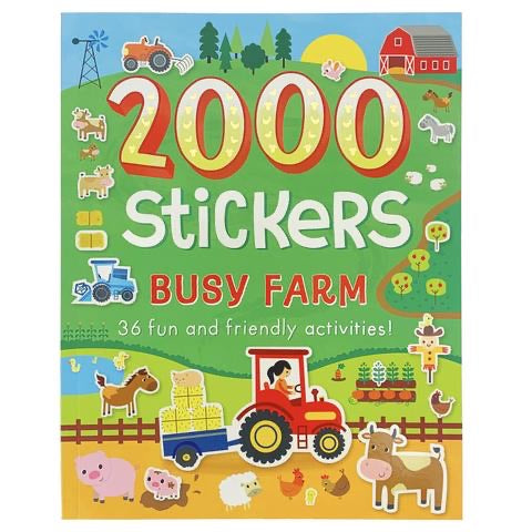 2000 Stickers Busy Farm Activity Book  Cottage Door Press   