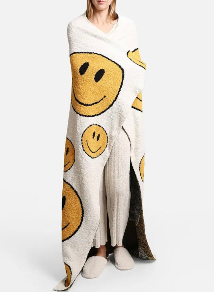 Happy Face Throw Blanket Shirts Jasmine Trading Corp   