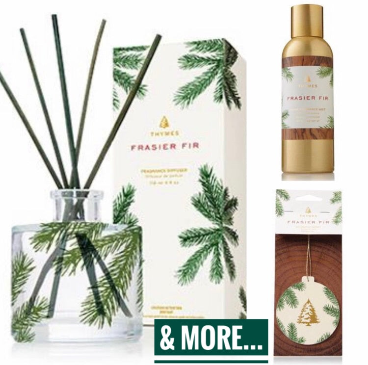 Thymes Frasier Fir Reed Diffuser Petite Gold 4 Oz - Digs N Gifts