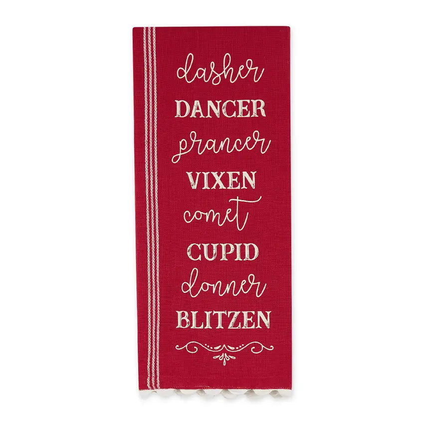 Reindeer Lineup Dish Towel  DII   