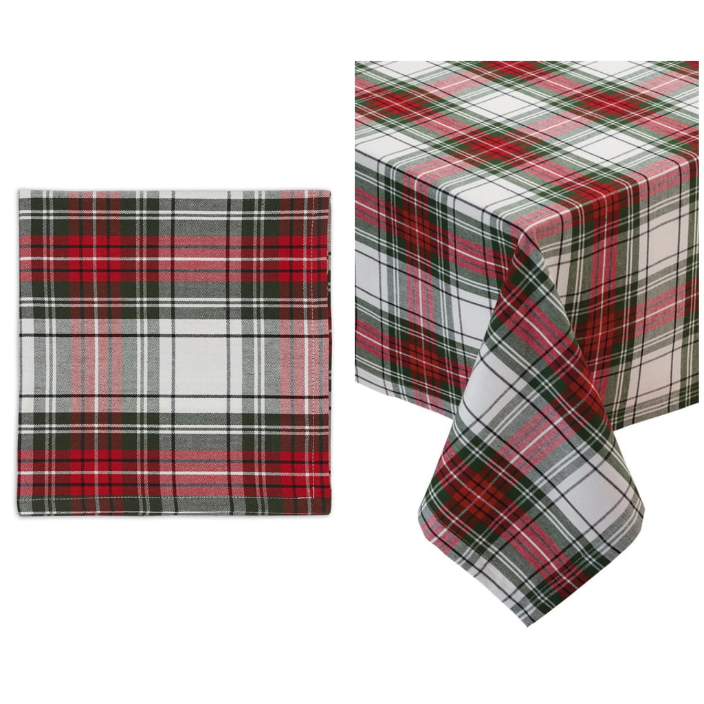 Christmas Plaid Linens  DII   