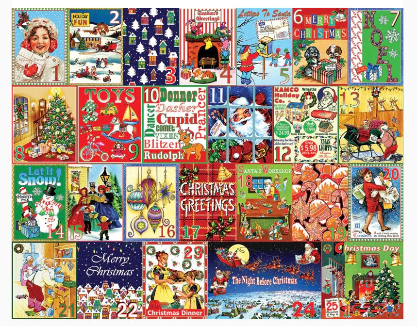 Christmas Calendar 1000 Piece Puzzle  White Mountain Puzzles   