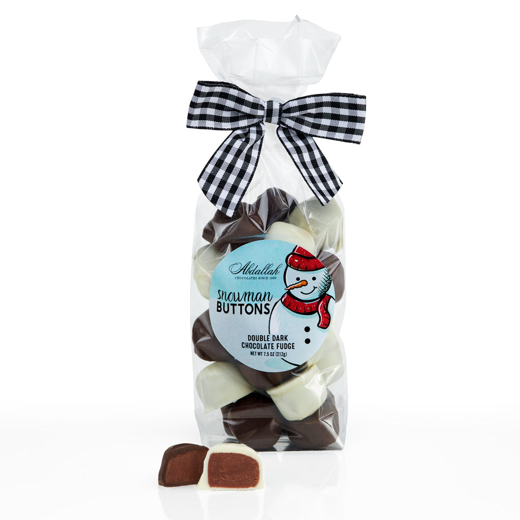 Snowman Fudge Buttons  Abdallah Candy   