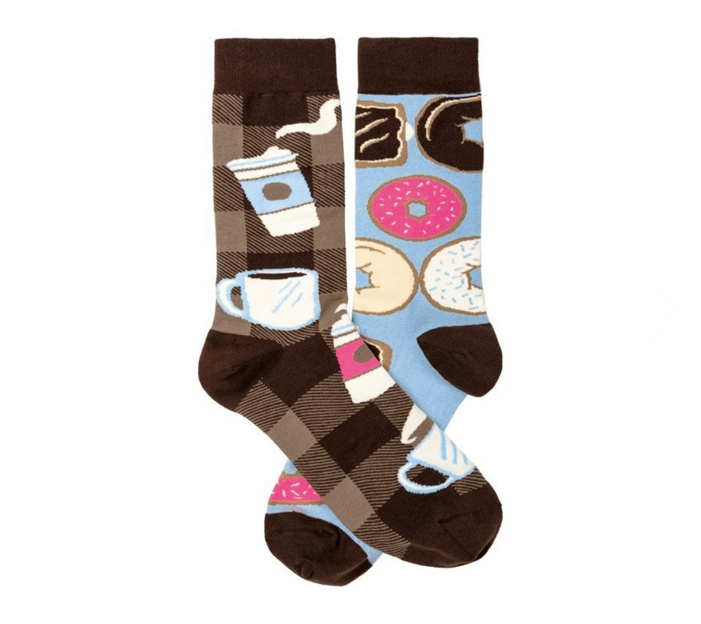 Favorite Food/Drink Combo Socks  Primitives by Kathy Coffee & Donuts  