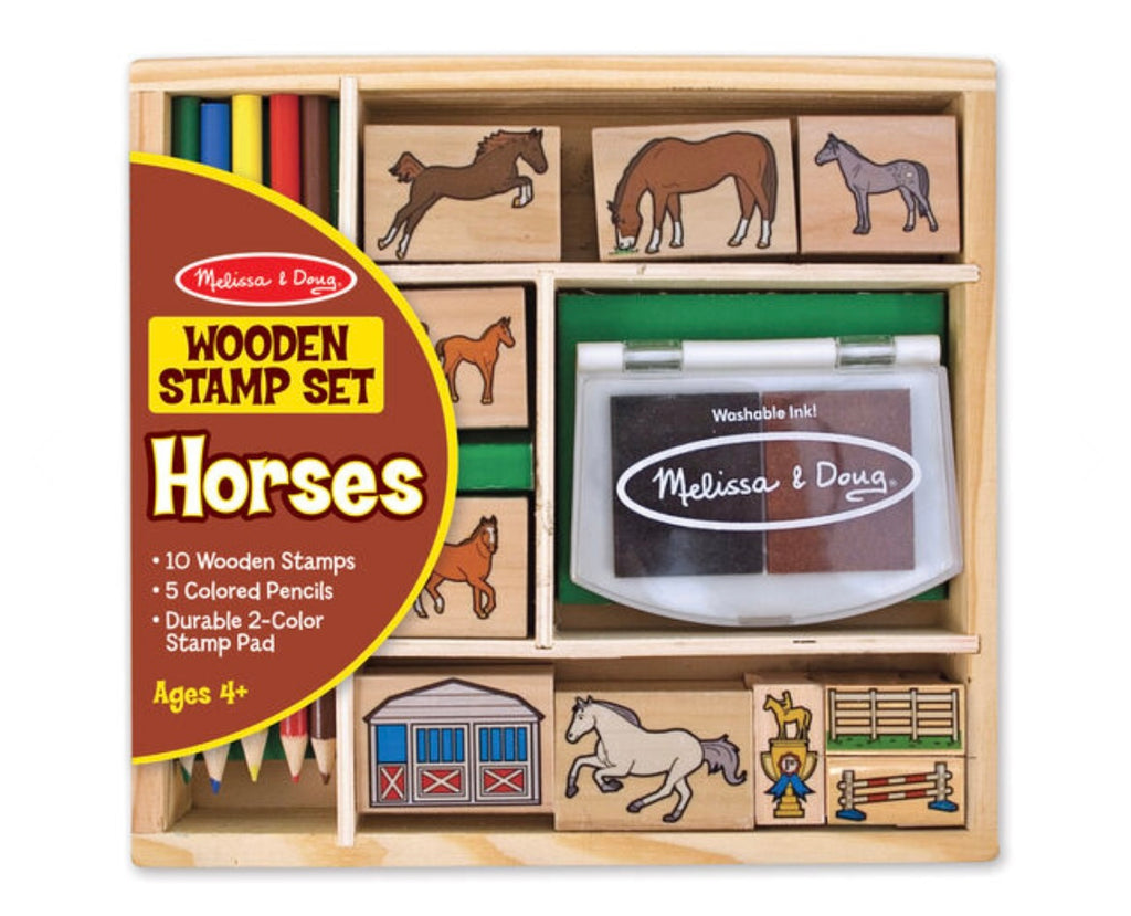 Wooden Horse Stamp Set  Melissa and Doug   