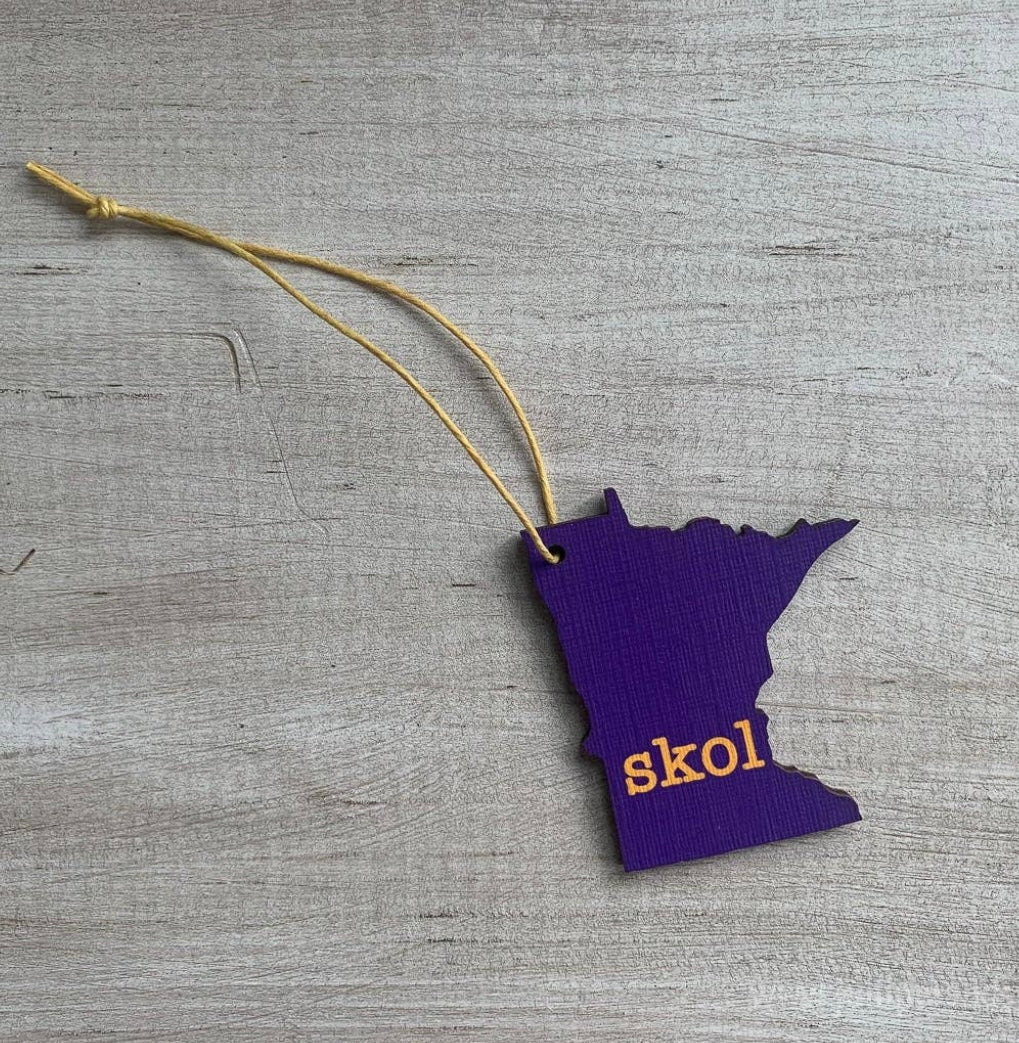 Minnesota Vikings Ornament, Purple Stocking