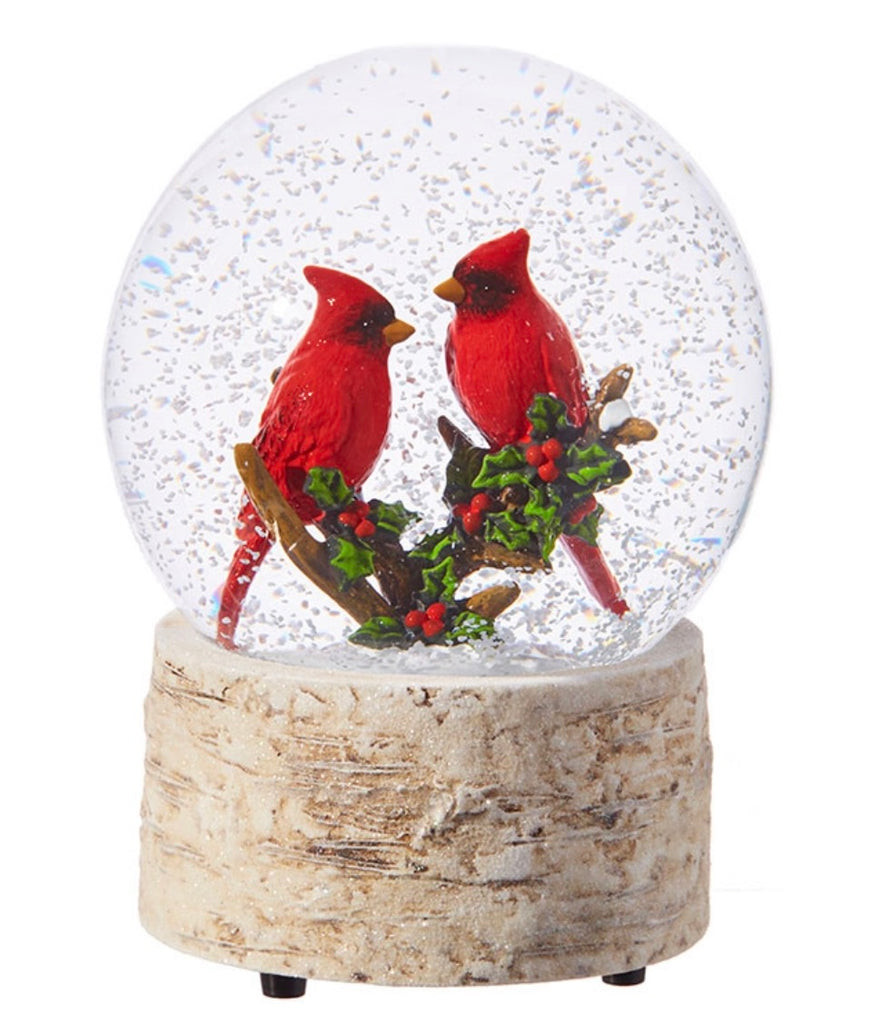 Cardinal Musical Water Globe  Raz   