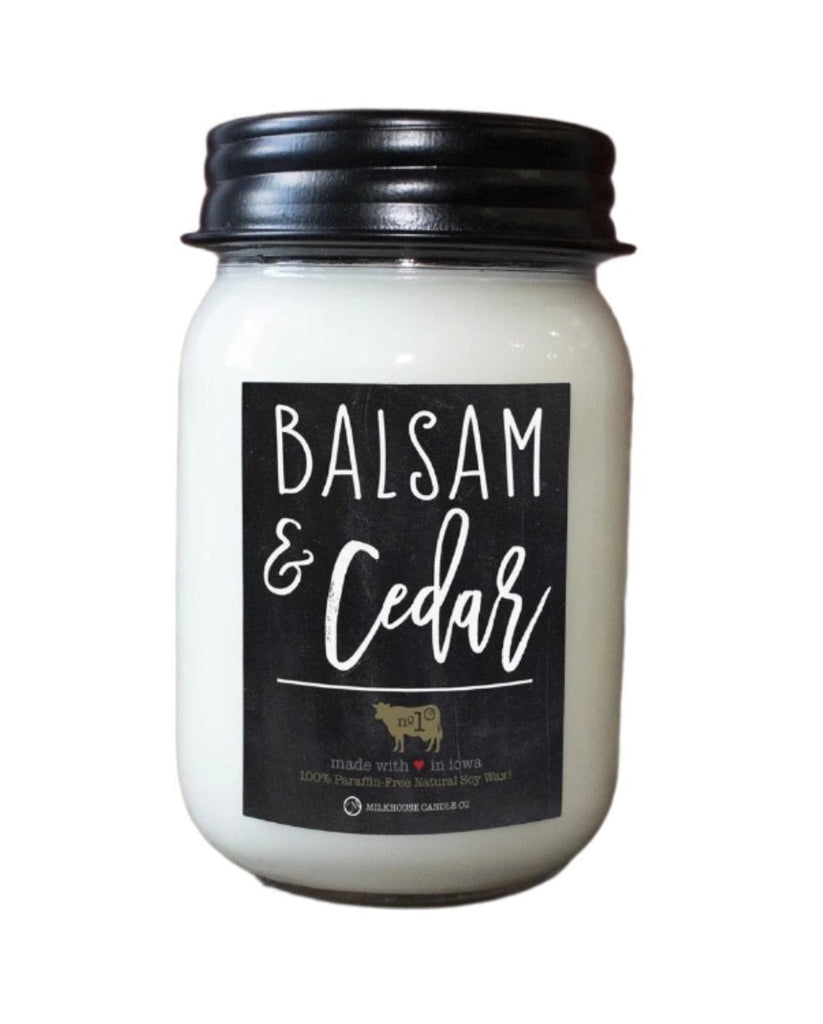 Balsam and Cedar Candles  Milkhouse Candles 13oz  