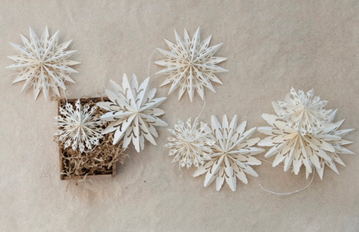 Paper Snowflake Garland  Creative Co-Op   