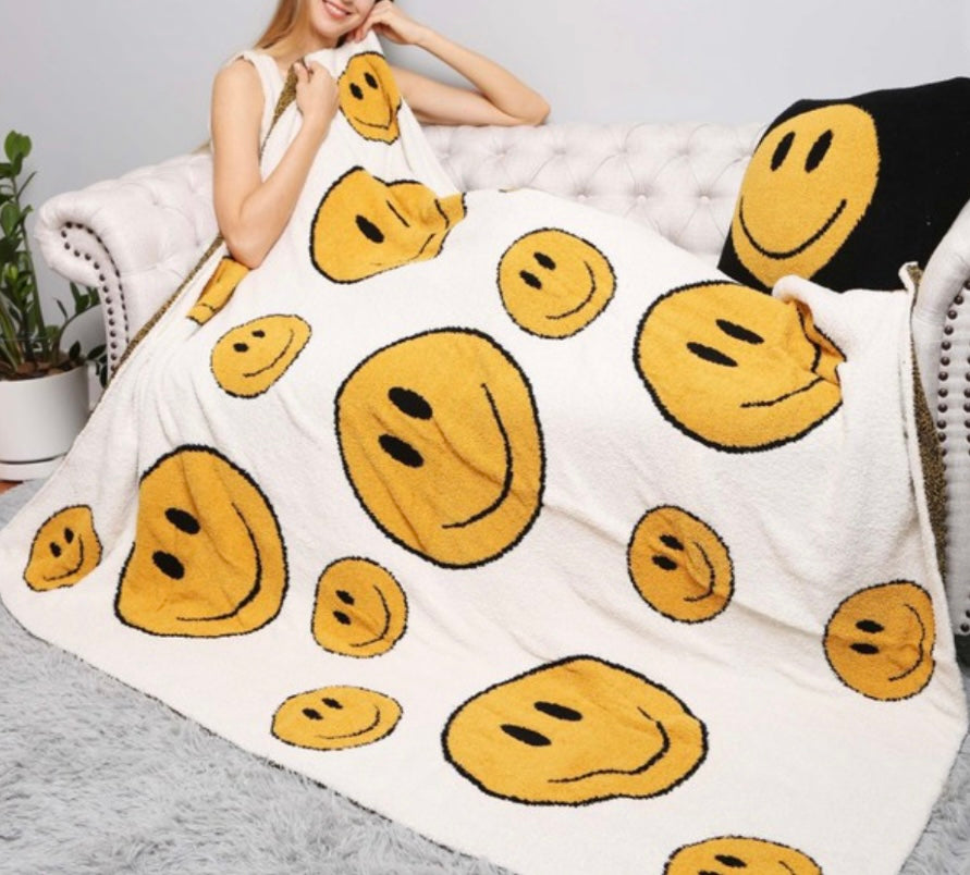 Happy Face Throw Blanket Shirts Jasmine Trading Corp   