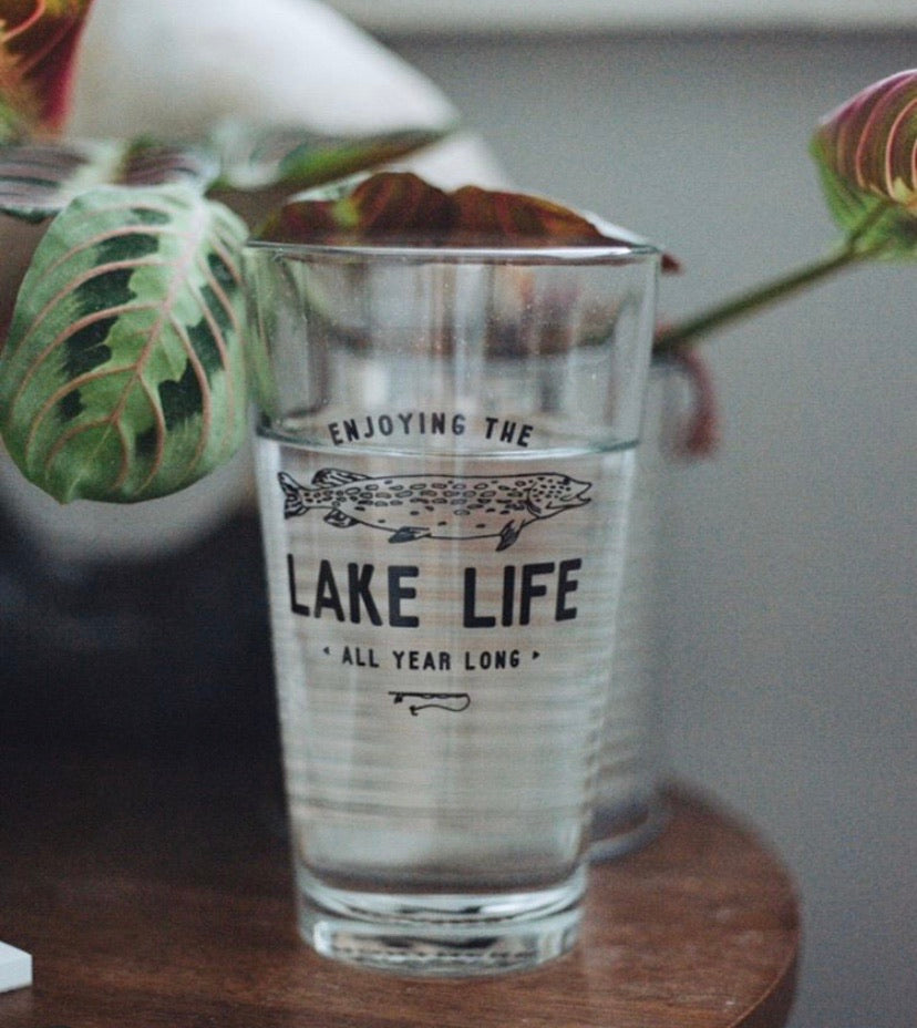 Lake Life: Fishing Pint Glass – General Store of Minnetonka