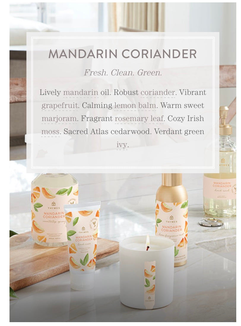 Thymes Candle - Mandarin Coriander