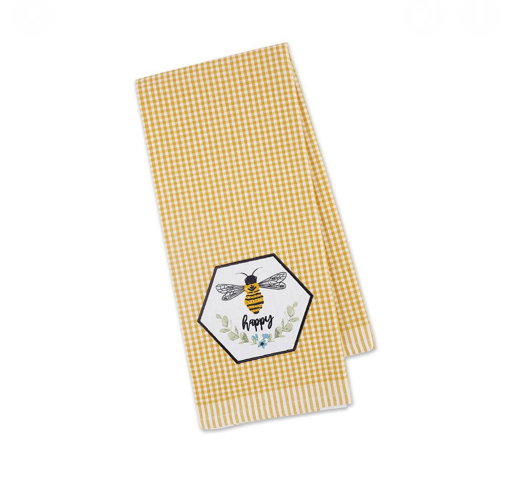 Bee Happy/Kind Embellished Dish Towels  DII Bee Happy  