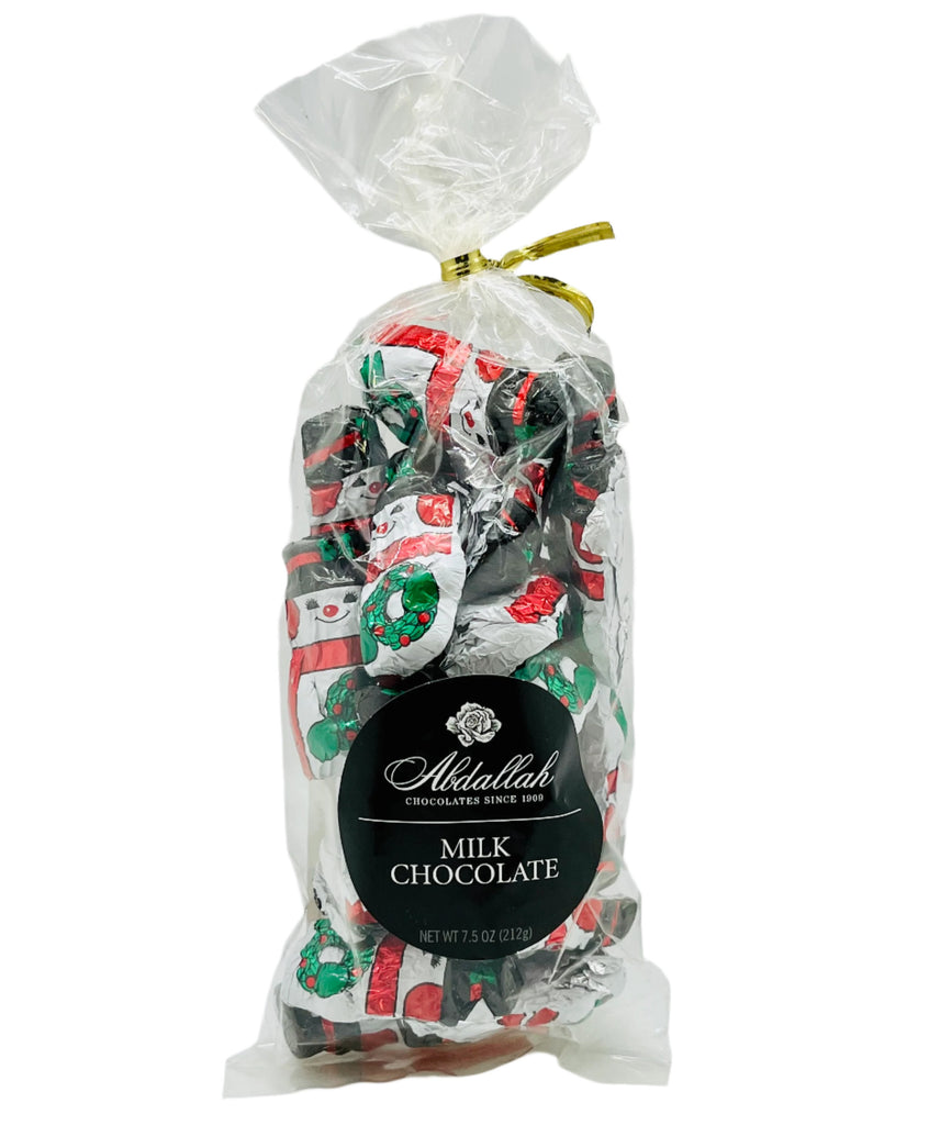 Foil Wrapped Santa/Snowmen Chocolates  Abdallah Candy Milk Chocolate Snowmen  