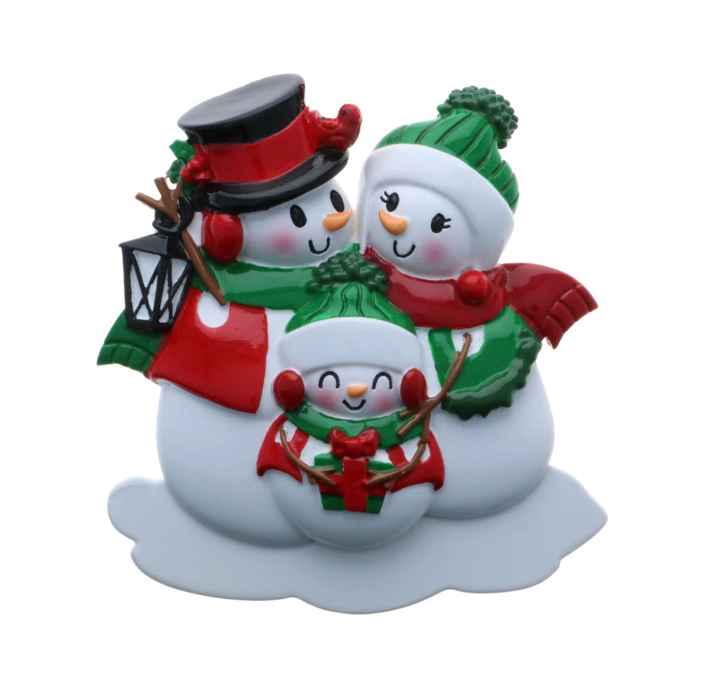 Snowman Family Ornaments  Polar X 3  